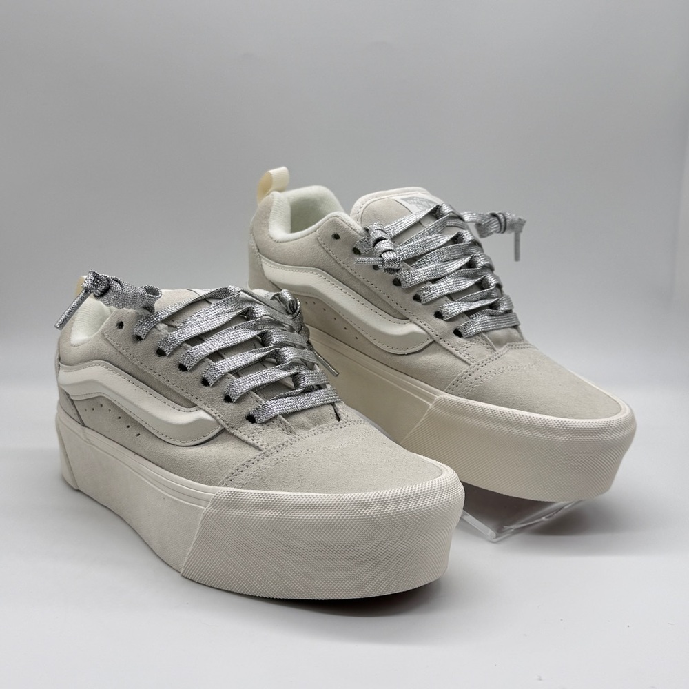 Vans Knu Stack Platform Sneakers Gray Suede | Men’s 7 / Women’s 8.5 | New
